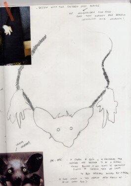 reasearch sketchbook amulet chloe valorso the aye aye necklace 