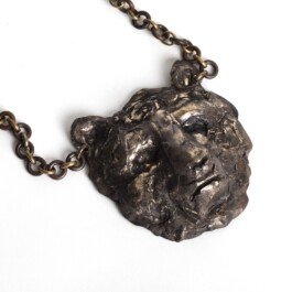 bear necklace in bronze by chloe valorso unique piece