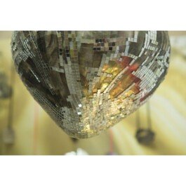 mother of pearl disco ball sculpture by chloe valorso