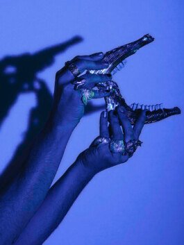 Disco Shaman with the amulet rings a shamanic jewellery collection by chloe valorso ombre chinoise